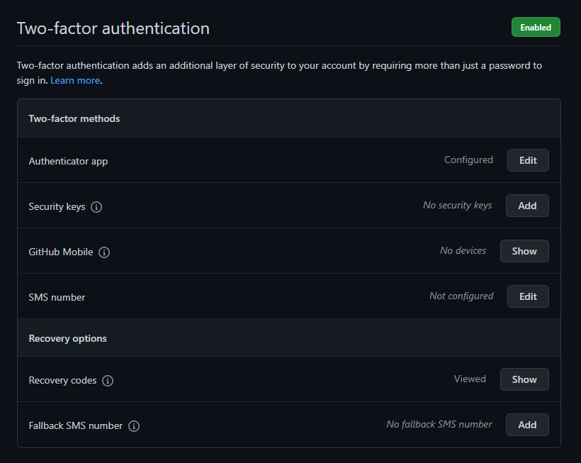 Github MFA